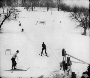 Rope Tow at Woodstock, VT. Credit: New England Ski Museum