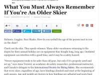 Huff Post: What Senior Skiers Must Remember