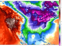 One glance at the February weather composite shows why we've had a weird mid-Winter: Cold East, Warm West. 
Credit: Weatherbell.com