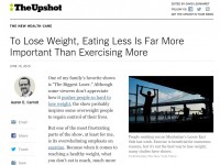 Exercise And Weight Control: Think Again