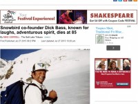 Dick Bass, Skiing Visionary, Dies At 85