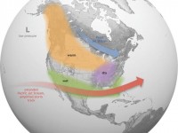 Winter forecast 2015-16 shows how the jet stream funnels warm air across the  southern US.
Credit: NOAA/NWS