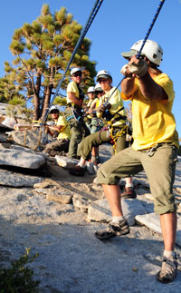 A SAR team practices at Yosemite. Credit: US Park Service