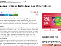 Huff Post: Fabulous Holiday Gift Ideas For Older Skiers