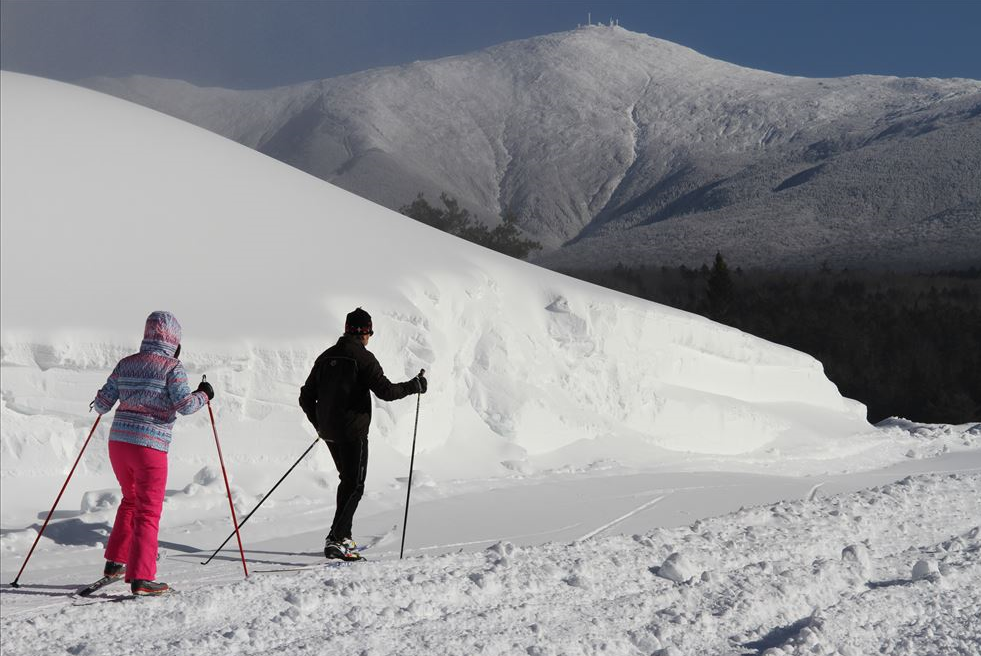 Nordic trails offer views of Mt. Washington at Bretton Woods. Credit: Bretton Woods
