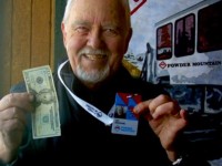 Reviewer Jan gleefully shows off his $20 season pass for 75+ skiers.
Credit; Jan Brunvand