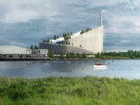 Skiable incinerator being built near Copenhagen.