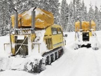 Bombadier snowcoaches have operated in Yellowstone since 1954. Photo: brytta/iStock