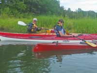 Kayaking is a perfect non-snow season sport for seniors.  Outdoors, exercise, skill, and cool equipment combine to make an attractive sport.
Credit: Tamsin Venn
