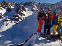 Four pro skiers at the tippy top of somewhere in the Andes.
Credit: GoPro