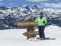 Correspondent Yvette Cardozo decked out in Obermeyer plus size ski wear at the top of Mammoth Mountain's expert runs, ready to put the technical skiwear through its paces.
Credit: Yvette Cardozo