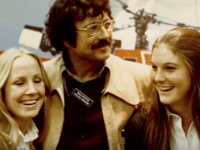 SKIING magazine editor and ski legend Doug Pfeiffer at the show sometime in the early 70s.