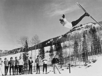 Stein thrilled visitors to Park City with his aerial flips. He was a gymnast in school and his graceful moves influenced several generations of free stylers.
Credit: Park City