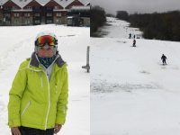 From Reader Alyce Perez: In the 41 years that I have skied, it is the first time I have ever skied in October. Mount Snow’s earliest opening day in 64 years. Another first to add to my bucket list.