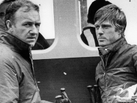 Gene Hackman and Robert Redford in "Downhill Racer" (1969). This heart throb loved to ski.