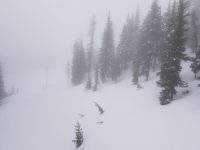 Silver Mountain, ID. Not  ideal conditions, but it was a magical Last Run. Credit: Bob Ohrt