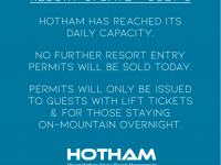 This is an online message from Mt. Hotham, a popular Australian ski resort the eventually closed for a good portion of the season this year. Could we be seeing these messages here?