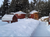 Yurts and heated tent cabins accommodations in remote corner of Yellowstone.