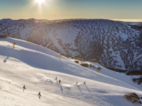 Mt Hotham in mid-season. This year, the resort awaits eager visitors after closing in 2020.