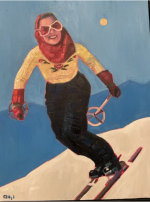Skier painting