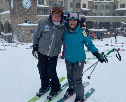 Dan Egan and Evelyn Kanter at Big Sky, Montana