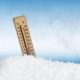 graphic of a thermometer in the snow